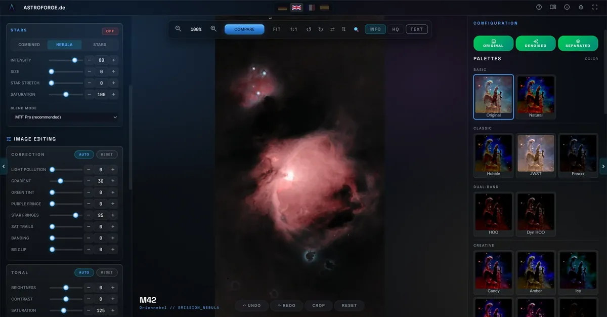 Starless nebula after star separation