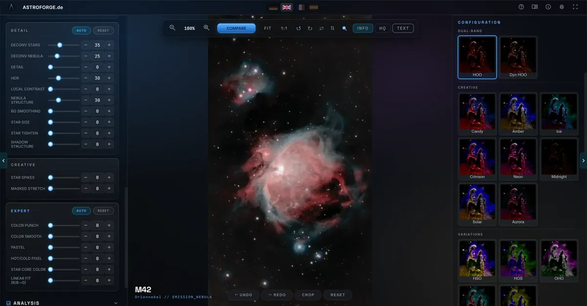 M42 with a palette applied
